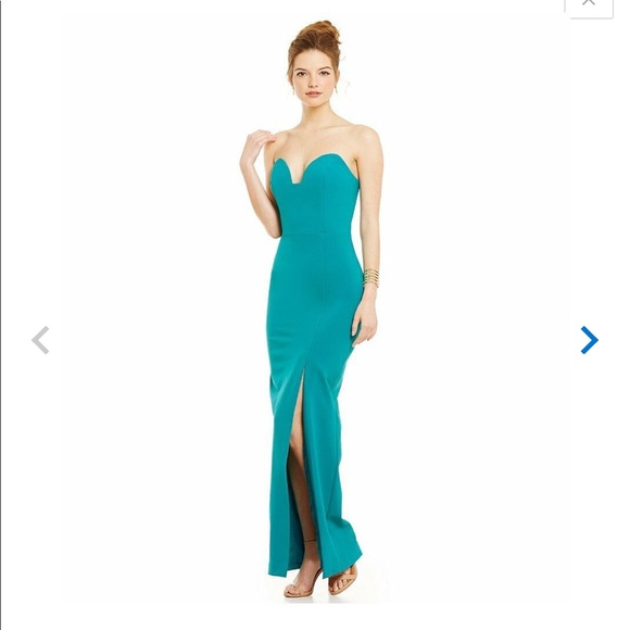 Nicole Miller Strapless Long Column Dress - Picture 1 of 6